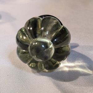 Knobs Drawer Cabinet Handle Pull Acrylic Green Clear Beautiful VTG 7 in stock
